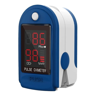Oxímetro de dedo Contec CMS50DL azul pantalla LED SpO2 PRbpm adultos | MercadoLibre