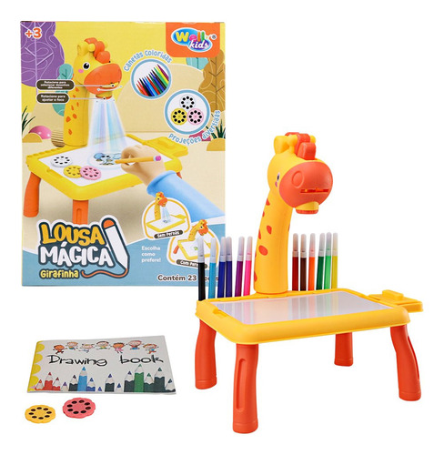 Brinquedo Mesa Projetora De Desenho Infantil Girafa