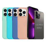 Capa Case Silicone Veludo Compatível Com iPhone 13 Pro Max