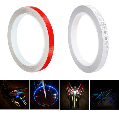 Reflejantes Stickers Para Moto Autos Cinta Adhesiva 8m 1cm