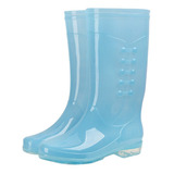 Botas H Para Mujer High Top Rain Pvc Transparent Rain 9002