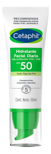 Cetaphil Hidratante Facial Diario Emulsión No Grasa Con Fps50 Protector Solar Pieles Sensibles