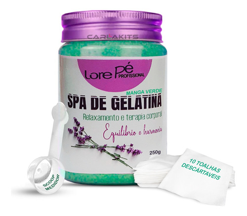 Lore Pé Jelly Spa De Gelatina Escalda Pés Relaxante 250g