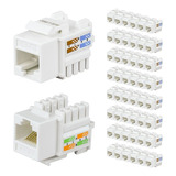 Iwillink Paquete De 50 Cat6 Keystone Jack Rj45 Keystone...