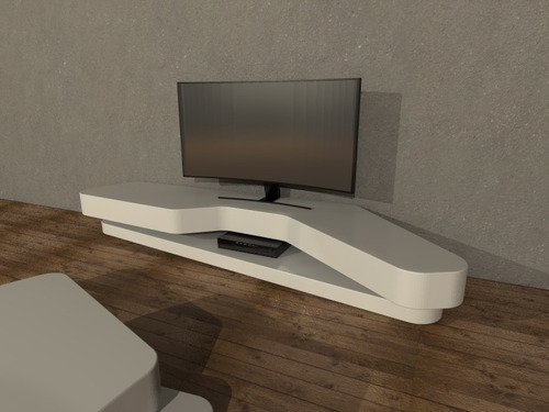 Mueble Tv Modular Laqueado Minimalista Moderno Scape Iv
