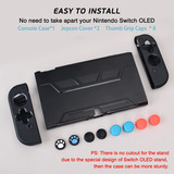 Dlseego Black Switch Oled Dockable Protective Case With 2 Ga