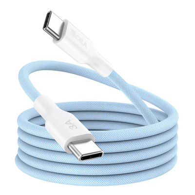 Cable Tipo C Carga Rápida 1m 3a Usb 2.0 Nailon 1hora Usb C-c Azul Claro | Envío gratis