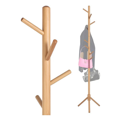Perchero De Madera De Piso Organizador Ropa Con 8 Ganchos Registro | MercadoLibre