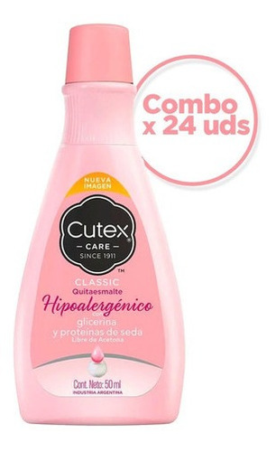 Cutex Quitaesmalte Hipoalergenico Glicerina 100ml X 24uds