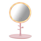 Espejo Maquillaje Aro Luz Led Recargable Usb Base Porta Aros