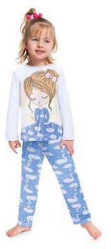 Pijama Infantil Inverno Menina Brilha No Escuro Kyly