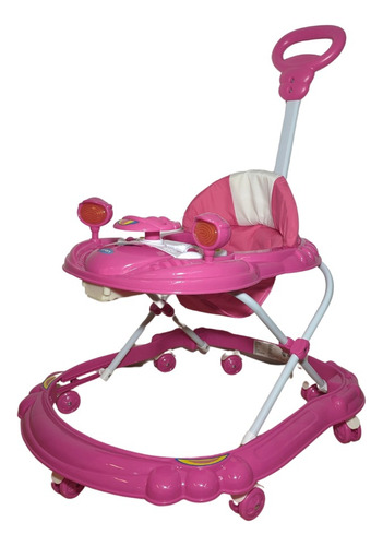 Andador Bebé Priori Bw6078 Con Luces Y Música Con Manija Color Rosa