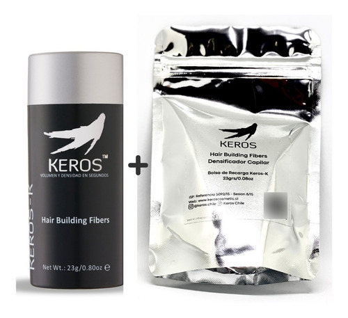 Keros+recarga Cubre Calvicie Nano Fibras Capilares Hair
