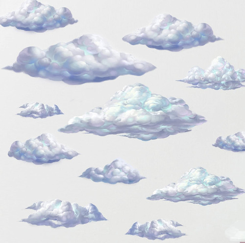 Create-a-mural Cielo Nube Pegatinas De Pared Hermosas Nubes 