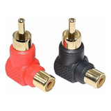 Adaptadores Rca 90° 1 Vermelha E 1 Preta