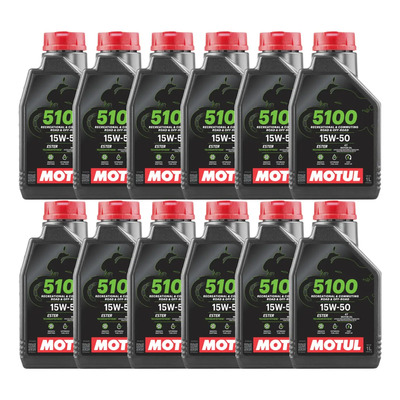 Aceite Moto 4t 15W-50 Semi Sintetico Motul 5100 Caja con 12 Unidades | Envío gratis