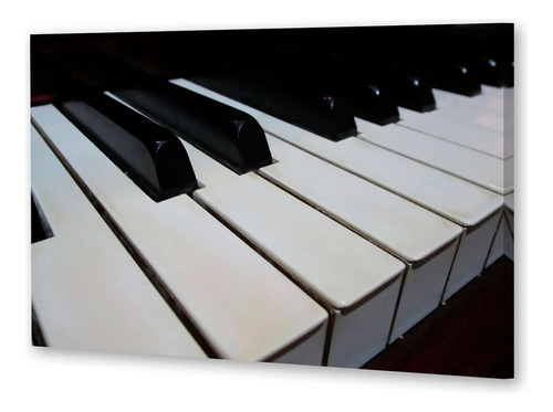 Cuadro Canvas Piano Teclas De Perfil Musical Deco M2