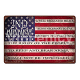 2da Enmienda 8 X12 Vintage Bandera Americana Cartel De ...