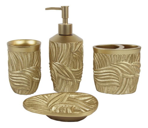 Set Accesorios De Baño Hymmah Gold1