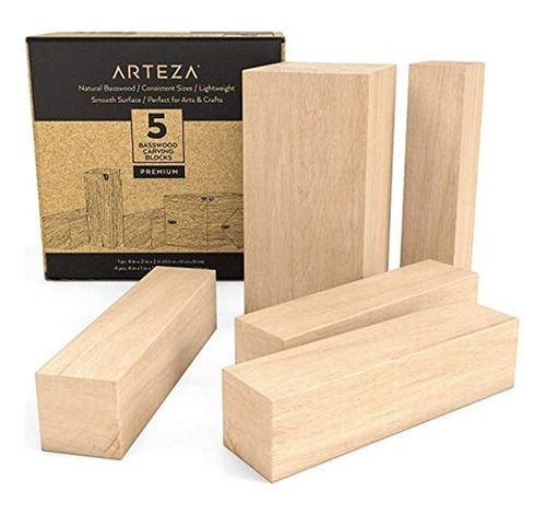 Arteza - Bloques De Tallado De Madera De Tilo Para Tallar, M