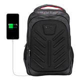 Mochila Porta Notebook 17  Tablet Hombre Mujer 30 Litros Color Negro