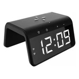 Relógio Digital De Mesa/despertador E Carregador Por Indução