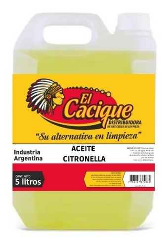 Aceite De Citronella El Cacique Por 5 Litros (cod 2230)