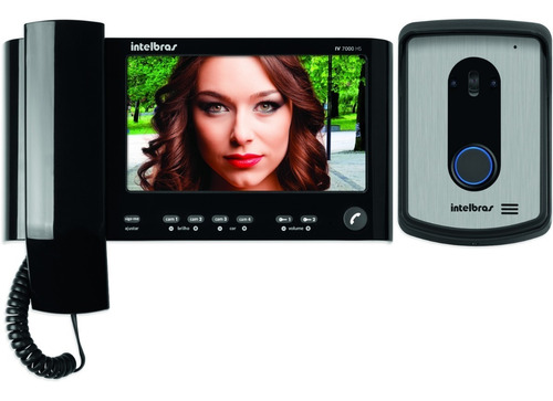 Intelbras Kit Vídeo Porteiro Interfone Iv 7010 Hf Viva Voz C