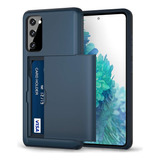 Funda Para Samsung Galaxy S20 Fe 5g Azul Con Tarjetero