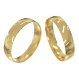 Alianças Par Aliança 4mm Anatômica Ouro 18k Mta(4)