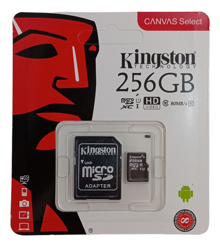 Cartão De Memoria 256gb Kingston Canvas Select