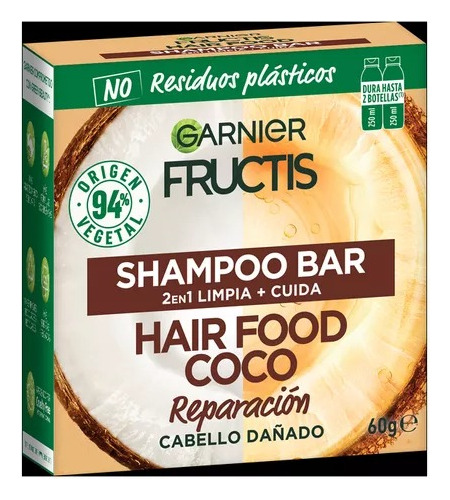 Garnier Fructis Shampoo En Barra Coco 60 Gr Hair Food