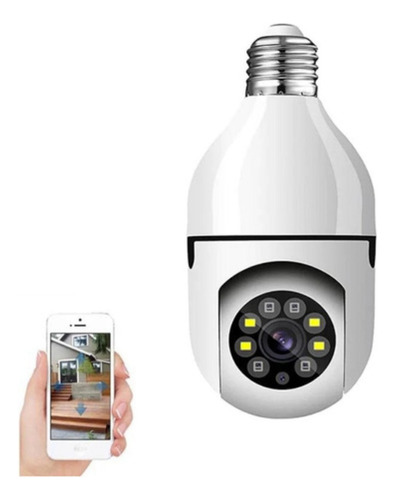 Câmera Ip Segurança Lâmpada Yoosee Panorâmica Wifi1080 Espiã