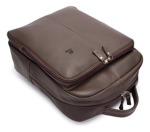 Mochila Masculina Original Couro Bovino Reforçada Largadão | Parcelamento sem juros