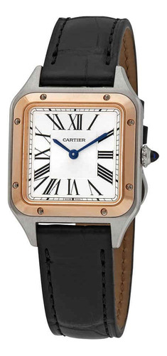 Cartier Santos-dumont Reloj Unisex Con Esfera Plateada De C.