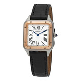 Cartier Santos-dumont Reloj Unisex Con Esfera Plateada De C.