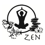 Uilmniy Hermosa Flor De Meditación Y Piedra Zen, Pegatina De