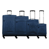 Set Valijas Semi Rigida Wanderlust Grande Mediana Cabina Low