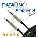 Cabo 1m Balanceado P10 Stéreo Trs Ofhc Datalink Amphenol