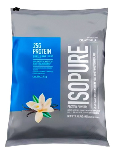 Isopure Proteína Cero Carbohidratos 7.5 Lbs Sabor Vainilla 