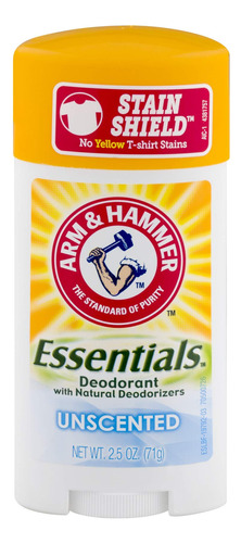 Arm & Hammer Essentials Desodorante Natural, Sin Perfume, 2.