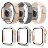 3 Correa Nylon + 3 Pc Funda Mica Para Apple Watch Se 9 8 7 6