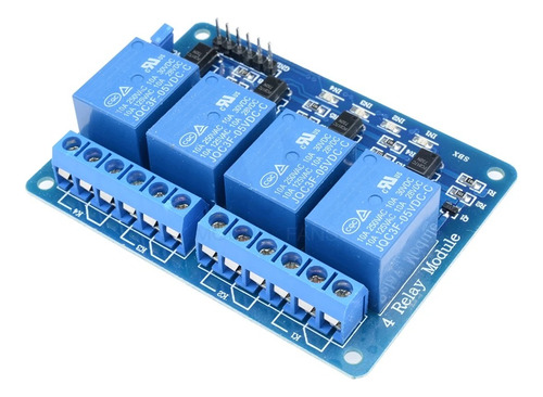 Placa De 4 Canales A Relé 5v Con Optoacoplador Y Led Arduino