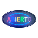 Anuncio Letrero Luminoso Colores  Abierto Led Ultra Brillo