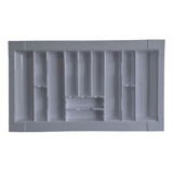 Cubiertero Organizador Plastico 90 X 53 Cajon De Cocina Gris