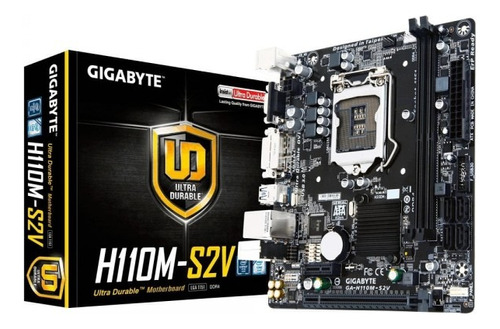 Placa Mãe Gigabyte Ga-h110m-s2v Ddr4 Socket Lga 1151 Intel