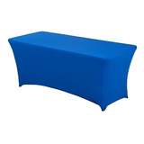 Cubierta Rectangular De Licra Para Mesa 5 Pies, Azul Re...