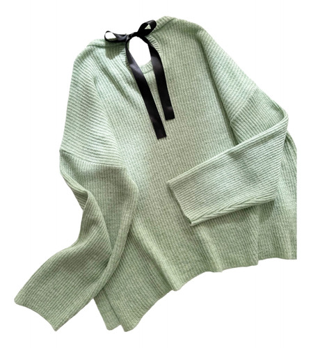 Sweater Con Lazo De Lana Premium Talle Unico Xl  Moda Vv