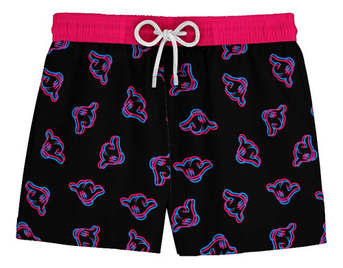 Short Bermuda Masculino Mickey Hang Lose Mão Desenho 389