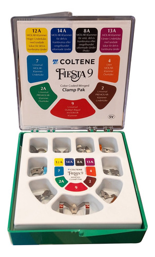 Kit Clamp Hygenic Fiesta 9 Con Aleta Dental Odontologia